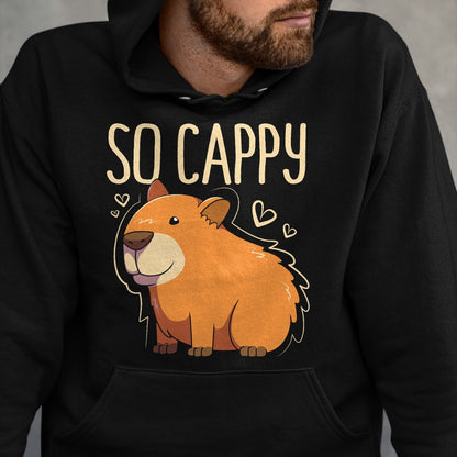 Cute Capybara Shirt, Funny Capybara Unisex T-Shirt/Hoodie/Sweatshirt HLT00 - Funny Capybara So Cappy T-Shirt