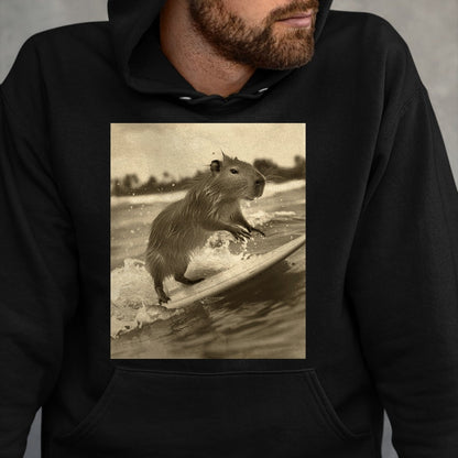 Cute Capybara Shirt, Funny Capybara Unisex T-Shirt/Hoodie/Sweatshirt HLT00 - Funny Graphic Capybara Long Sleeve T-Shirt (8)