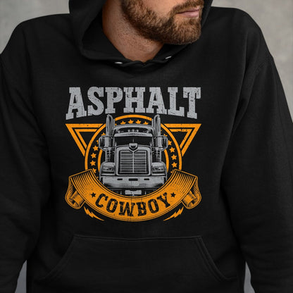 Best Truck Driver Life Shirt, Funny Trucker UnisexT-Shirt/Hoodie/Sweatshirt HLT00 - Asphalt Cowboy Cool Truck Driver Design Trucker T-Shirt (4)