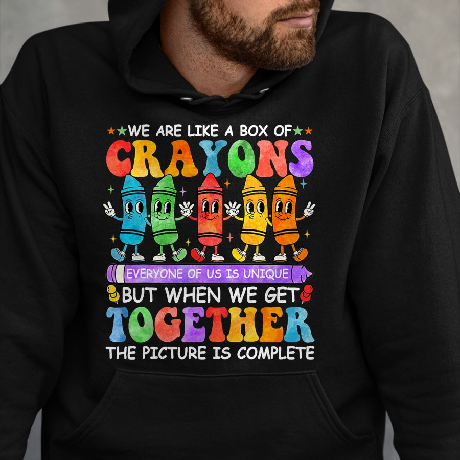 Best Student Shirt, Funny Back To School UnisexT-Shirt/Hoodie/Sweatshirt HLT00 - Funny Teacher We are Like A Box of Crayons Back to School T-Shirt