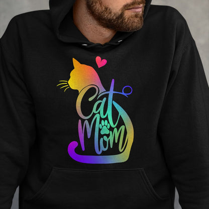 Cat Love Shirt, Funny Cat Lover Gift UnisexT-Shirt/Hoodie/Sweatshirt HLT00 - Cat Mom Cat Lover Cute Mother_s Day Mama I Love My Cat T-Shirt