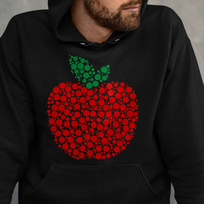 Best Teacher Shirt, Funny Teacher UnisexT-Shirt/Hoodie/Sweatshirt HLT00 - Apple Dot Pattern Art Teacher Appreciation Men Women Humor T-Shirt