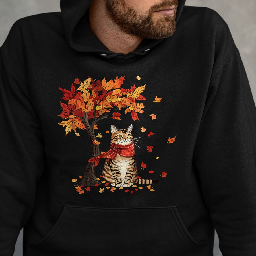 Best Thanksgiving Family Shirt , Funny Thanksgiving UnisexT-Shirt/Hoodie/Sweatshirt HLT00 - Cat Leaf Fall Tree Hello Autumn Thanksgiving It's Fall Y'all T-Shirt