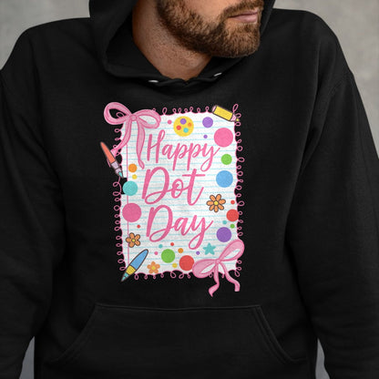 Best Teacher Shirt, Funny Teacher UnisexT-Shirt/Hoodie/Sweatshirt HLT00 - Happy Dot Day Bow Coquette for Teacher Girls T-Shirt