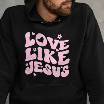 Christian Tee, Christian Faith Unisex T-Shirt/Hoodie/Sweatshirt HLT00 - Love Like Jesus Positive Catholic Preppy Retro Christian T-Shirt