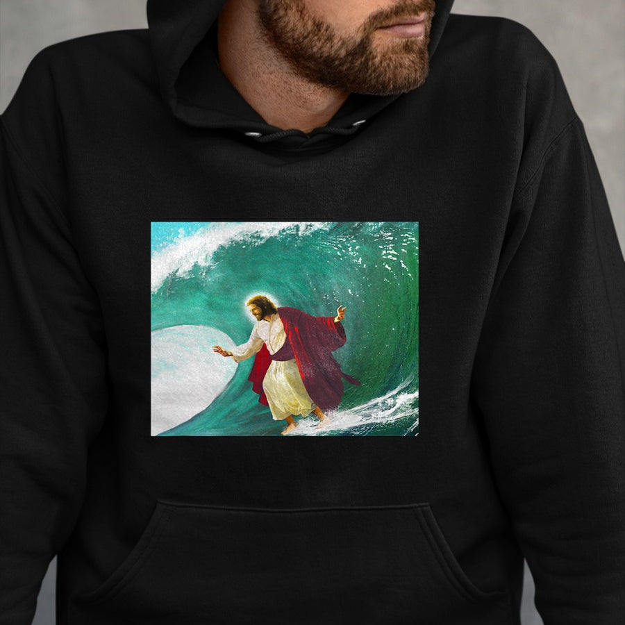 Christian Tee, Christian Faith Unisex T-Shirt/Hoodie/Sweatshirt HLT00 - Jesus Walking On Water Evangelical Christian Gift T-Shirt