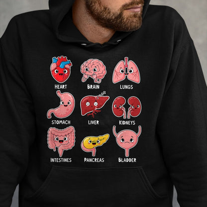 Best Doctor Shirt, Funny Doctor UnisexT-Shirt/Hoodie/Sweatshirt HLT00 - Cute Human Organs Cartoon Anatomy Science Humor T-Shirt