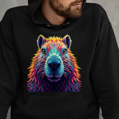 Cute Capybara Shirt, Funny Capybara Unisex T-Shirt/Hoodie/Sweatshirt HLT00 - Funny Colorful Capybara Long Sleeve T-Shirt