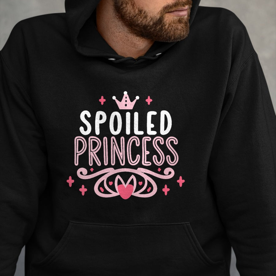 Best Wife Shirt, Wife and Husband Unisex T-Shirt/Hoodie/Sweatshirt HLT00 - Spoiled Princess Funny Women, Girl, Spoiled V-Neck T-Shirt