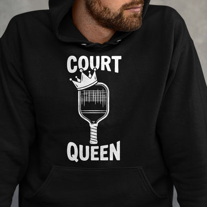 Funny Pickleball Shirt, Pickleball Lover Unisex T-Shirt/Hoodie/Sweatshirt HLT00 - Pickleball Court Queen T-Shirt