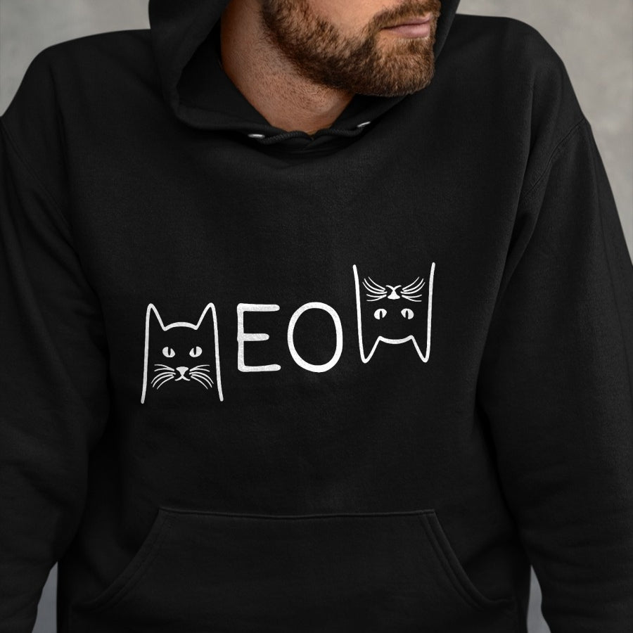 Cat Love Shirt, Funny Cat Lover Gift UnisexT-Shirt/Hoodie/Sweatshirt HLT00 - Meow Cat Shirt Meow Kitty Funny Cats Mom and Cat Dad T-Shirt