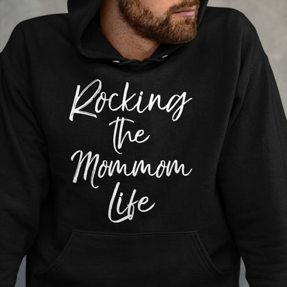 Best Grandma Shirt, Proud Grandma Unisex T-Shirt/Hoodie/Sweatshirt HLT00 - Womens Music Grandma Gift from Grandkids Rocking the Mommom Life V-Neck T-Shirt