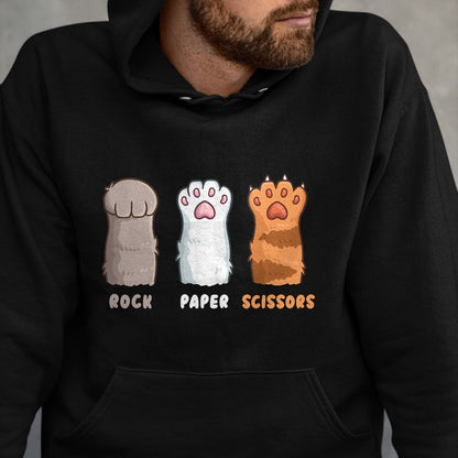 Cat Love Shirt, Funny Cat Lover Gift UnisexT-Shirt/Hoodie/Sweatshirt HLT00 - Cat Lover Cat Owner Funny Cat Rock Paper Scissors T-Shirt