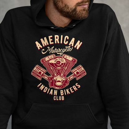 Native American T-Shirts, Vintage Native American Unisex T-Shirt/Hoodie/Sweatshirt HLT00 - native American Motorcycle Indian Bikers Club