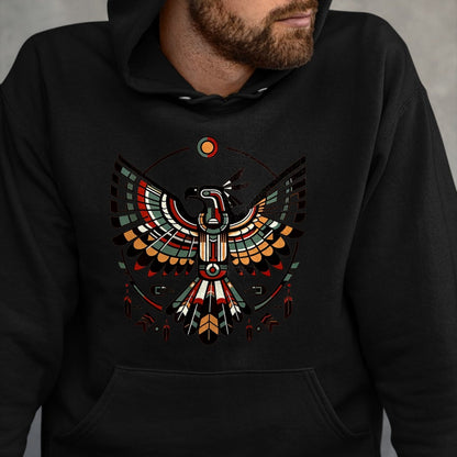 Native American T-Shirts, Vintage Native American Unisex T-Shirt/Hoodie/Sweatshirt HLT00 - Thunderbird Native American Tribal Art