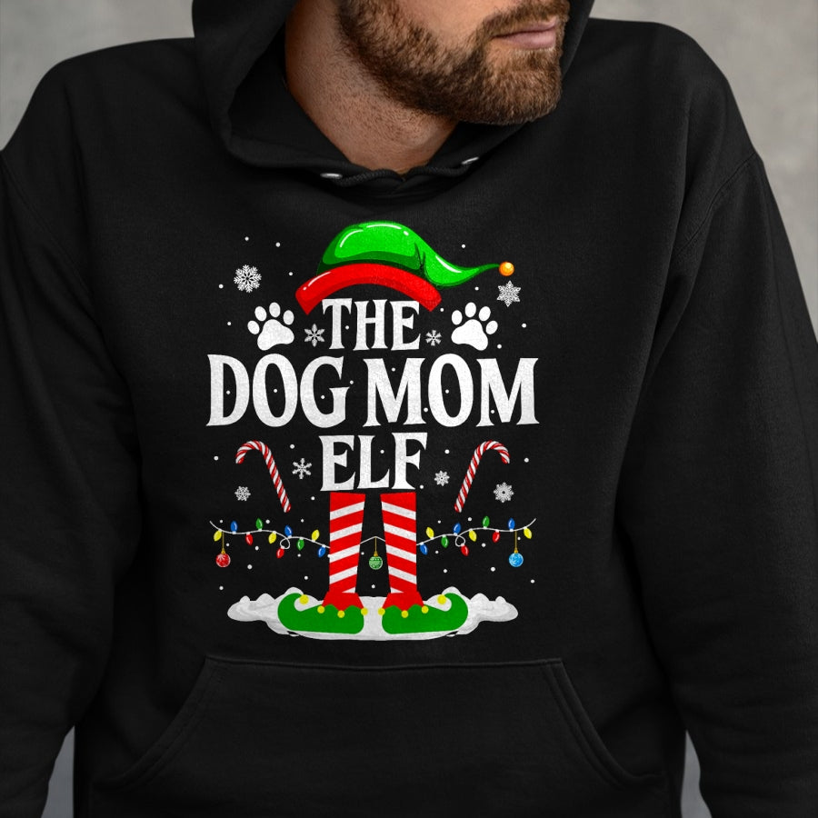 Dog Love Shirt, Dog Lover Gift T-Shirt/Hoodie/Sweatshirt HLT00 - The Dog Mom Elf Xmas Funny Dogs lover Christmas Dog Mom T-Shirt