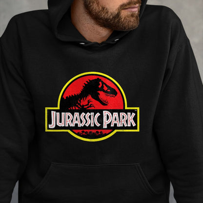 Best Dinosaur Lover Shirt, Funny Dinosaur UnisexT-Shirt/Hoodie/Sweatshirt HLT00 - Jurassic Park Vintage Distressed Logo T-Shirt - Classic Fit, Crew Neck, Short Sleeve, Black