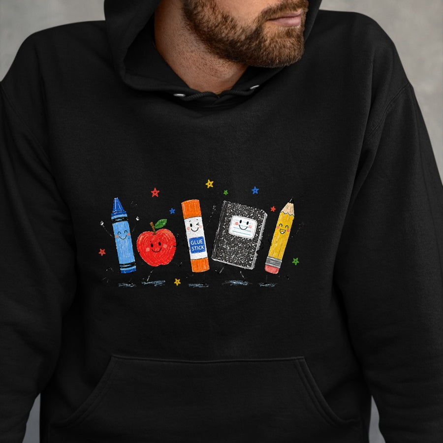 Best Student Shirt, Funny Back To School UnisexT-Shirt/Hoodie/Sweatshirt HLT00 - Cute School Supplies Back to School Teacher Student Doodle T-Shirt