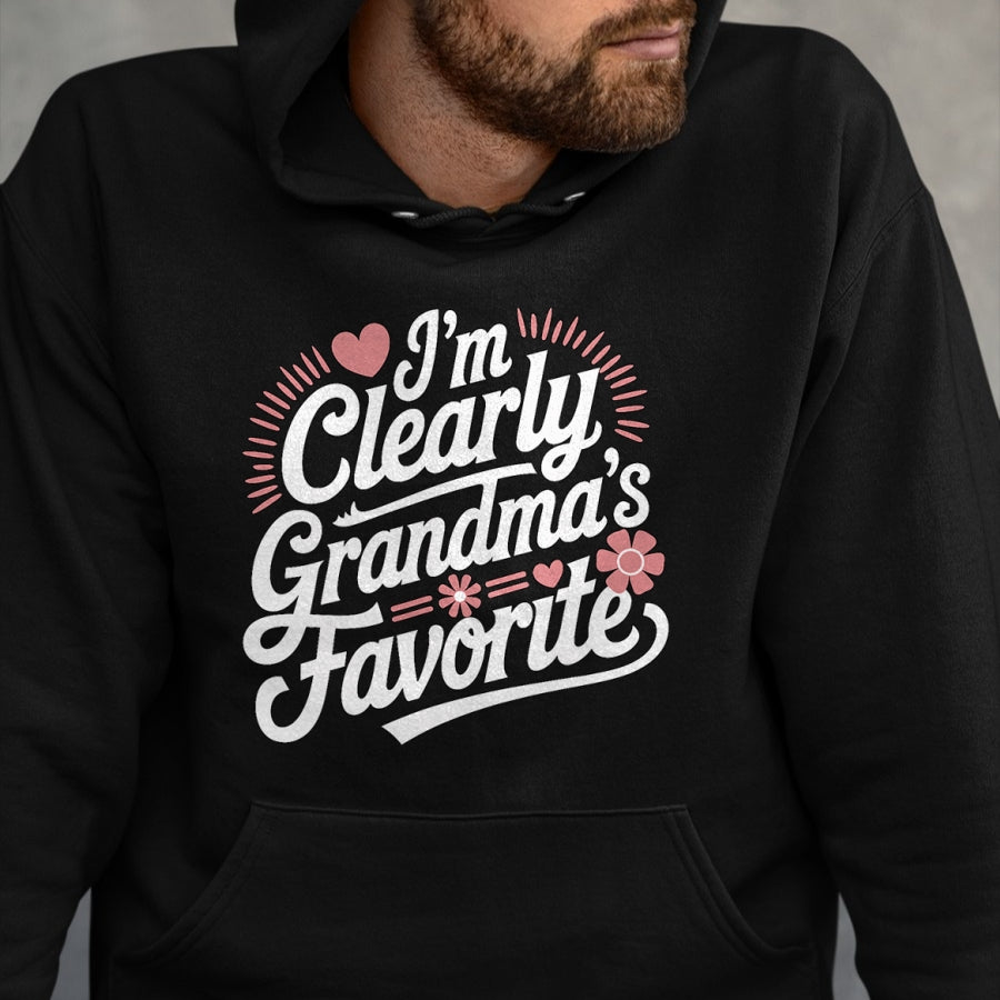 Best Grandma Shirt, Proud Grandma Unisex T-Shirt/Hoodie/Sweatshirt HLT00 - I'm Clearly Grandma's Favorite, Granddaughter Grandma T-Shirt