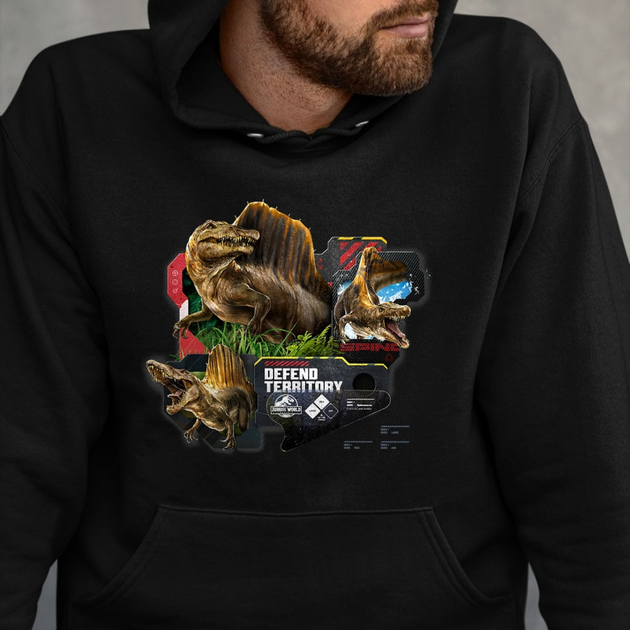 Best Dinosaur Lover Shirt, Funny Dinosaur UnisexT-Shirt/Hoodie/Sweatshirt HLT00 - Jurassic World Rebirth Spinosaurus Defend Territory T-Shirt