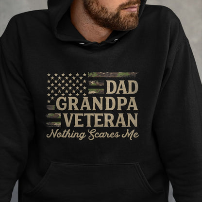 Proud Veteran Shirt, Funny Veteran UnisexT-Shirt/Hoodie/Sweatshirt HLT00 - Dad Grandpa Veteran Camo USA Flag Father_s Day Camourflage T-Shirt