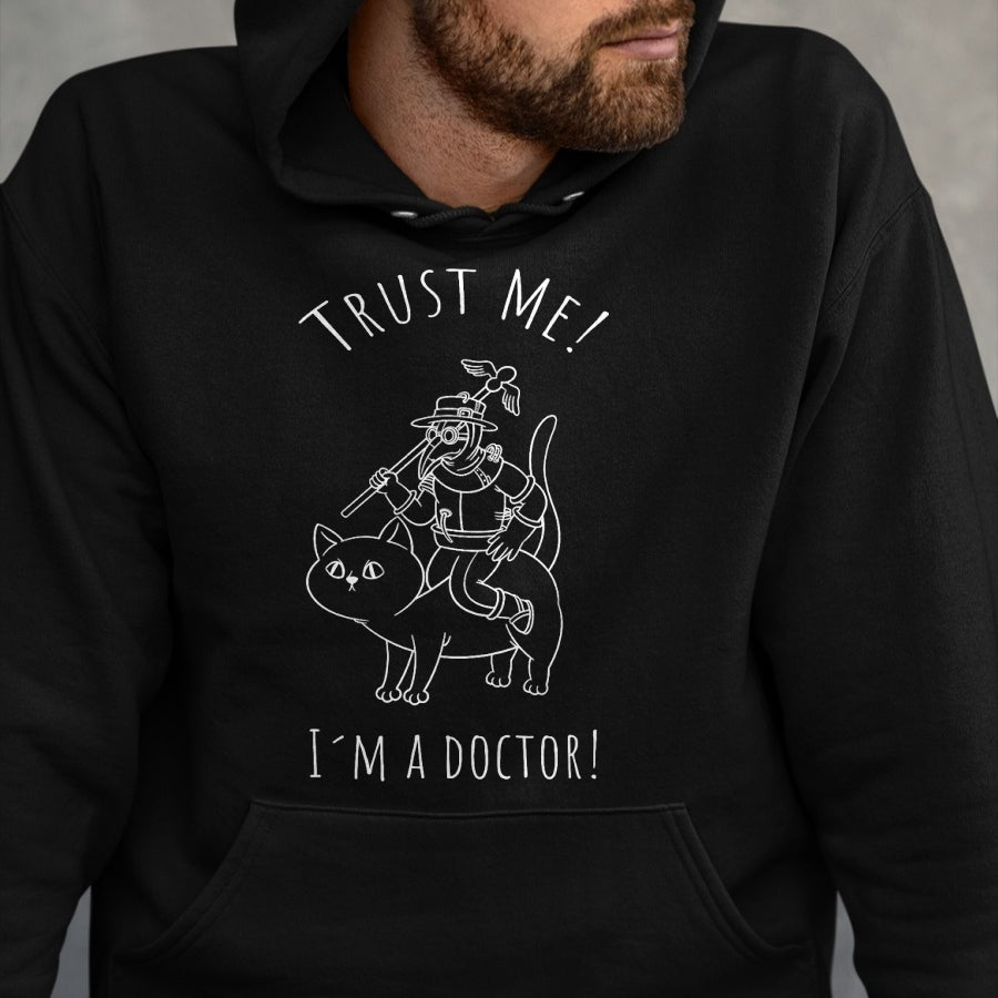 Best Doctor Shirt, Funny Doctor UnisexT-Shirt/Hoodie/Sweatshirt HLT00 - Steampunk Trust me, I'm a Doctor Cat Plague Doctor T-Shirt