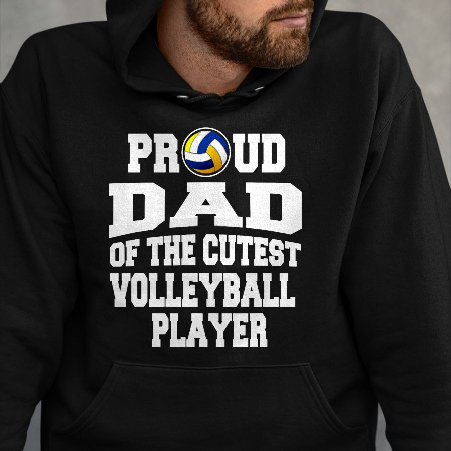 Gift for Dad Shirt, Funny Dad Unisex T-Shirt/Hoodie/Sweatshirt HLT00 – FAMILY 365 Father_s Day Proud Dad of A Volleyball Player T-Shirt