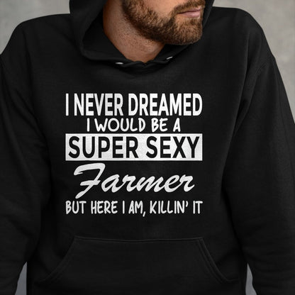 Best Farmer Life Shirt, Funny Farmer UnisexT-Shirt/Hoodie/Sweatshirt HLT00 - Super Sexy Farmer Funny Farm T-Shirt T-Shirt, Men, Black, 3X-Large