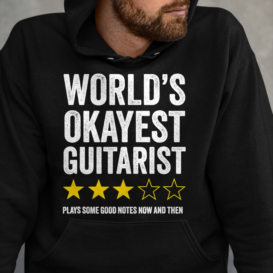 Guitar Lover Shirt, Funny Guitar UnisexT-Shirt/Hoodie/Sweatshirt HLT00 - World_s Okayest Guitar Player Funny Guitarist Musician Tee T-Shirt