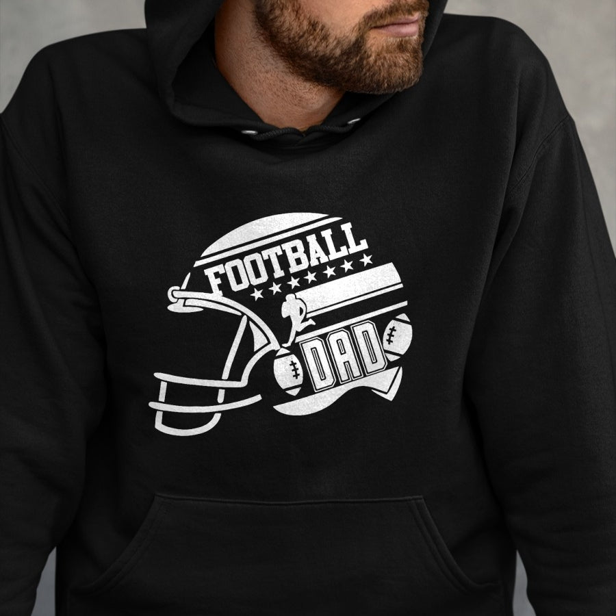 Gift for Dad Shirt, Funny Dad Unisex T-Shirt/Hoodie/Sweatshirt HLT00 – Football Dad Helmet For Men Proud Fathers Day College Season T-Shirt