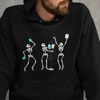 Best Doctor Shirt, Funny Doctor UnisexT-Shirt/Hoodie/Sweatshirt HLT00 - Medical Skeleton Dance Funny Healthcare Halloween Doctor Tee T-Shirt, Men, Black, 3X-Large