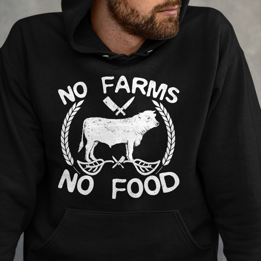 Best Farmer Life Shirt, Funny Farmer UnisexT-Shirt/Hoodie/Sweatshirt HLT00 - No Farms No Meat Farmer Gift T-Shirt