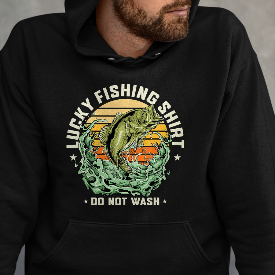 Gift for Dad Shirt, Funny Dad Unisex T-Shirt/Hoodie/Sweatshirt HLT00 – Lucky Fishing Shirt Do Not Wash Vintage Fishing Lover Gag T-Shirt
