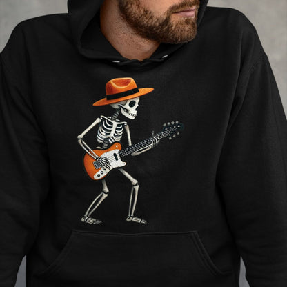 Guitar Lover Shirt, Funny Guitar UnisexT-Shirt/Hoodie/Sweatshirt HLT00 - Skeleton Playing Electric Guitar Rock Halloween Boys Men Tee T-Shirt