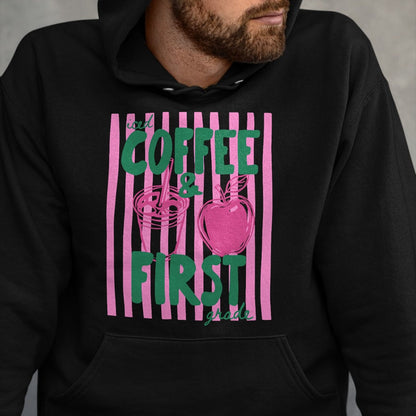 Best Student Shirt, Funny Back To School UnisexT-Shirt/Hoodie/Sweatshirt HLT00 - First Grade Teacher Iced Coffee First Grade Back to School T-Shirt