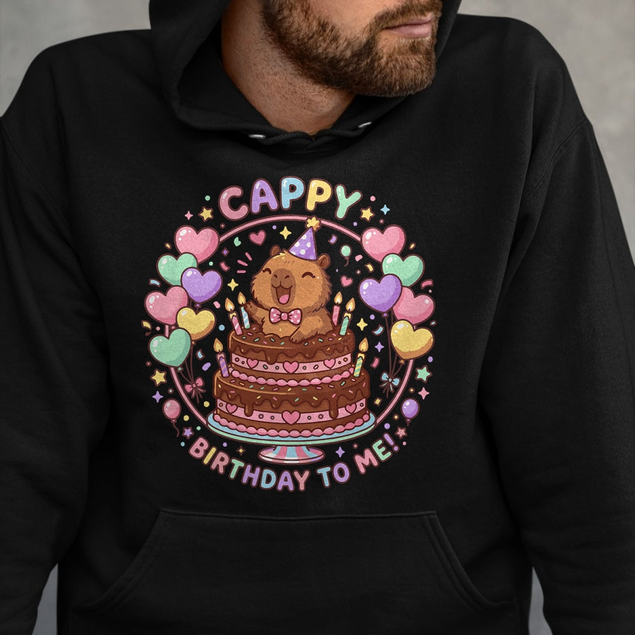 Cute Capybara Shirt, Funny Capybara UnisexT-Shirt/Hoodie/Sweatshirt HLT00 - Capybara Birthday for Kids Cappy Birthday to Me T-Shirt