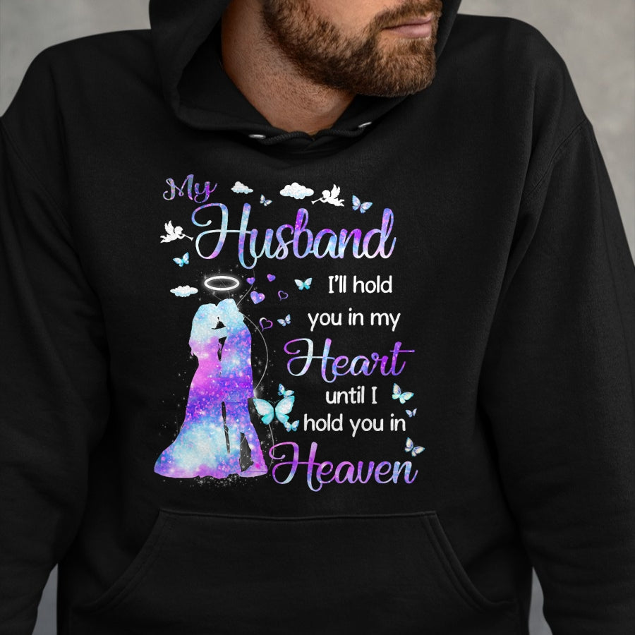 Best Wife Shirt, Wife and Husband Unisex T-Shirt/Hoodie/Sweatshirt HLT00 - My Husband in Heaven T-Shirt