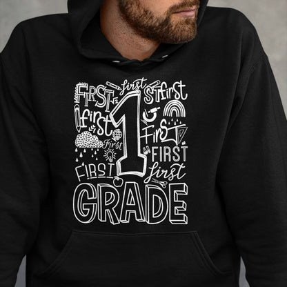 Best Student Shirt, Funny Back To School UnisexT-Shirt/Hoodie/Sweatshirt HLT00 - Typography 1st Grade Team Student Teacher T-Shirt