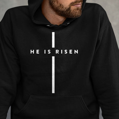 Christian Tee, Christian Faith Unisex T-Shirt/Hoodie/Sweatshirt HLT00 - He Is Risen Cross Jesus Easter Day Christmas Christians T-Shirt (1)