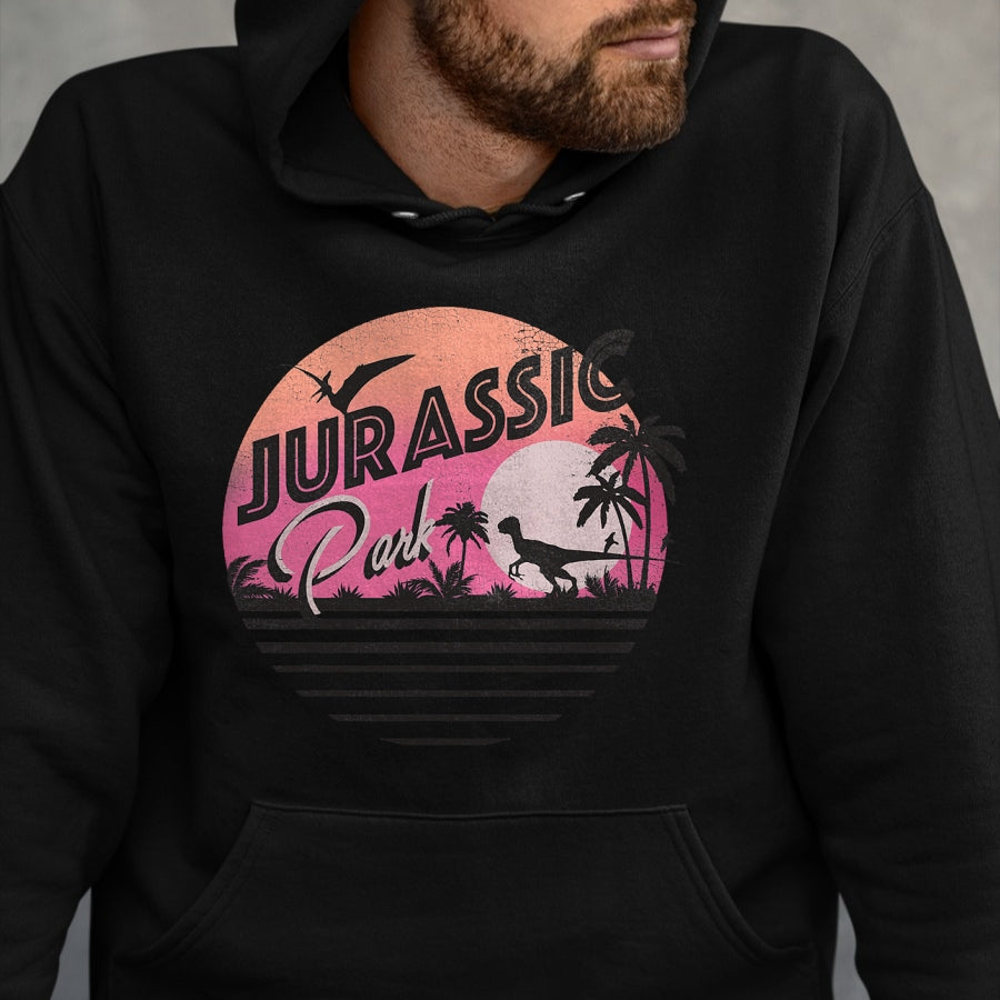Best Dinosaur Lover Shirt, Funny Dinosaur UnisexT-Shirt/Hoodie/Sweatshirt HLT00 - Jurassic Park Retro 90_s Dinosaur Scene T-Shirt