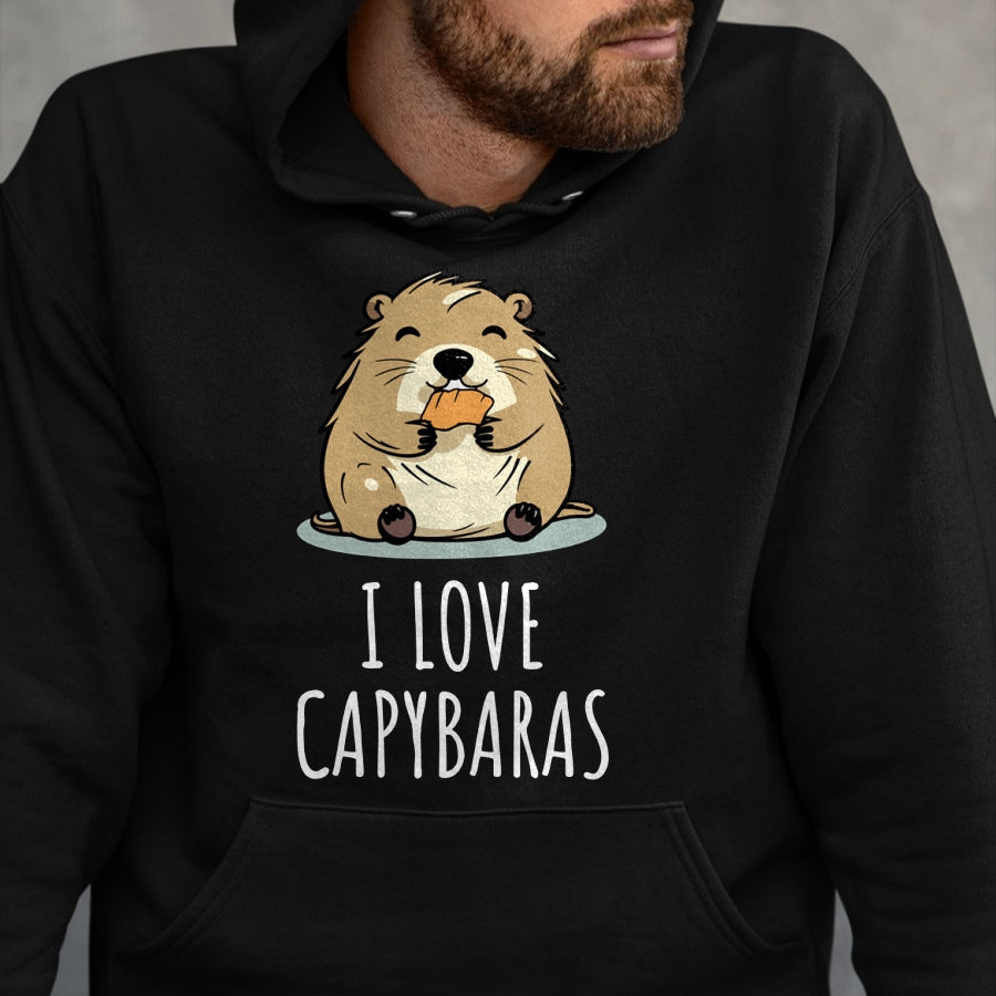 Cute Capybara Shirt, Funny Capybara Unisex T-Shirt/Hoodie/Sweatshirt HLT00 - I Love Capybaras Long Sleeve T-Shirt