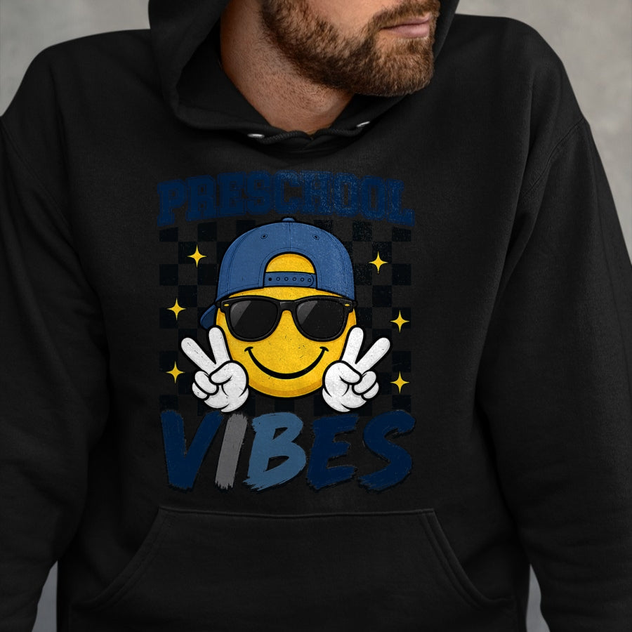 Best Student Shirt, Funny Back To School UnisexT-Shirt/Hoodie/Sweatshirt HLT00 - Retro Preschool Vibes Back to School Boys Kids T-Shirt
