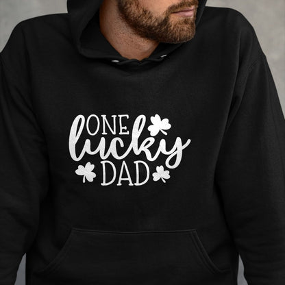Gift for Dad Shirt, Funny Dad Unisex T-Shirt/Hoodie/Sweatshirt HLT00 – One Lucky Dad Shirt St Patricks Day Shirt Men Daddy T-Shirt