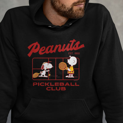 Funny Pickleball Shirt, Pickleball Lover Unisex T-Shirt/Hoodie/Sweatshirt HLT00 - Peanuts - Pickleball Club T-Shirt, Men, Black, 3X-Large