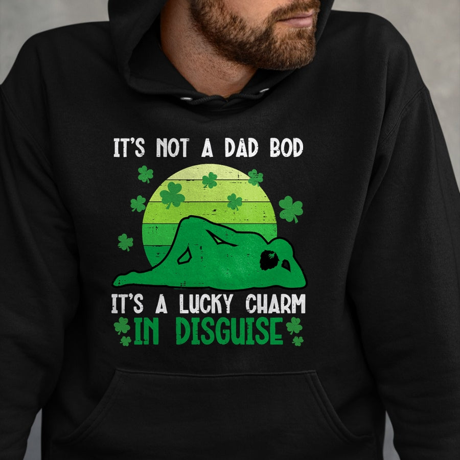 Gift for Dad Shirt, Funny Dad Unisex T-Shirt/Hoodie/Sweatshirt HLT00 – St Patricks Day Not Dad Bod Lucky Charm Saint Pattys Men T-Shirt