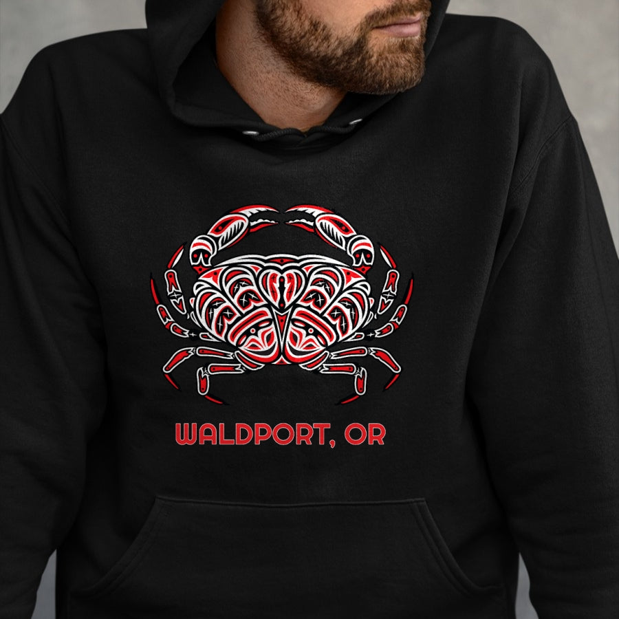 Native American T-Shirts, Vintage Native American Unisex T-Shirt/Hoodie/Sweatshirt HLT00 - Waldport Oregon Dungeness Crab Native American