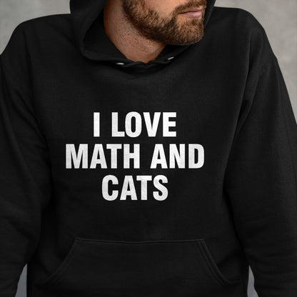 Cat Love Shirt, Funny Cat Lover Gift UnisexT-Shirt/Hoodie/Sweatshirt HLT00 - I Love Math and Cats T-Shirt (1)