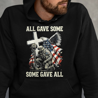 Proud Veteran Shirt, Funny Veteran UnisexT-Shirt/Hoodie/Sweatshirt HLT00 - All Gave Some Some Gave All Patriotic Veteran Design T-Shirt, Men, Black, 3X-Large