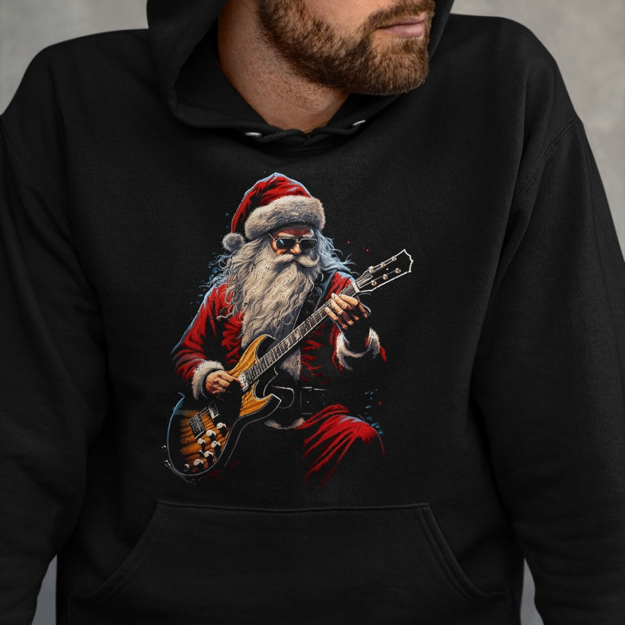 Guitar Lover Shirt, Funny Guitar UnisexT-Shirt/Hoodie/Sweatshirt HLT00 - Rock Guitar Santa Claus Playing Guitar - Funny Christmas T-Shirt