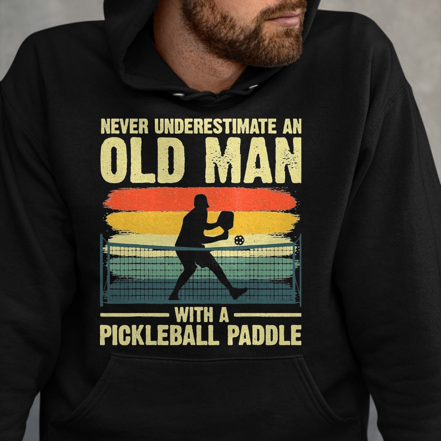 Funny Pickleball Shirt, Pickleball Lover Unisex T-Shirt/Hoodie/Sweatshirt HLT00 - Cool Pickleball Design for Men Grandpa Pickleball Player T-Shirt, Men, Black, X-Large